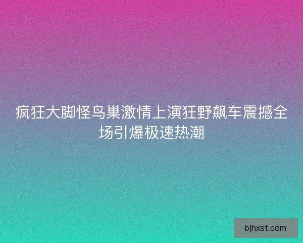 疯狂大脚怪鸟巢激情上演狂野飙车震撼全场引爆极速热潮